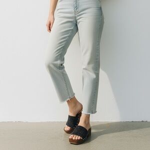 Jessica Simpson Rexile Clogs Size 9M Black Supreme Microsuede Slip-On Platform